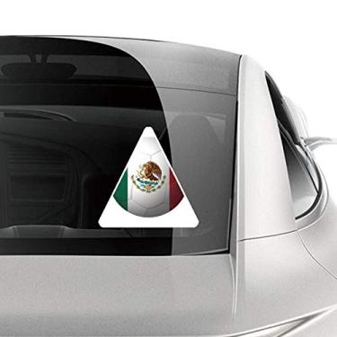 Imagem de DIYthinker Adesivo de carro com bandeira nacional do México futebol futebol motocicleta bicicleta bagagem decalque
