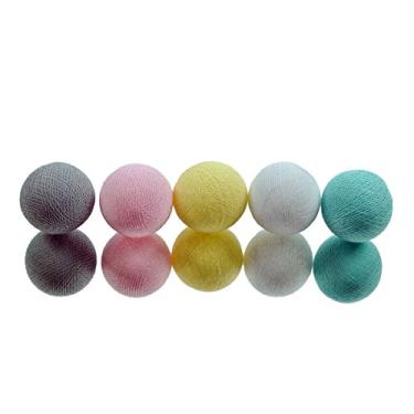 Imagem de Cordão de Luz Led Praga Kit 20 Bolas à Pilha Cormilu Tons Pasteis