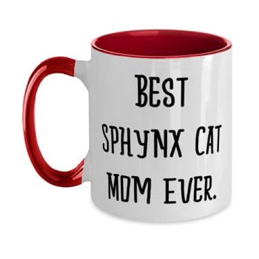 Imagem de Presentes divertidos para gatos Sphynx, Best Sphynx Cat Mom de todos os tempos, caneca de presente de 325 ml para amantes de gatos