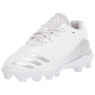 Imagem de adidas Chuteiras de beisebol de couro médio Icon V para meninos, Ftwr Branco/Prata Met./Ftwr Branco, 6 Toddler