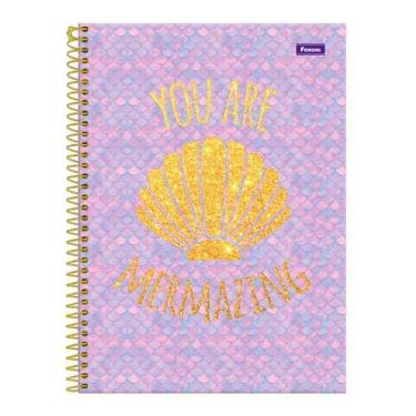 Imagem de Caderno Univ You Are Mermazing 80 Folhas Sereia - Foroni