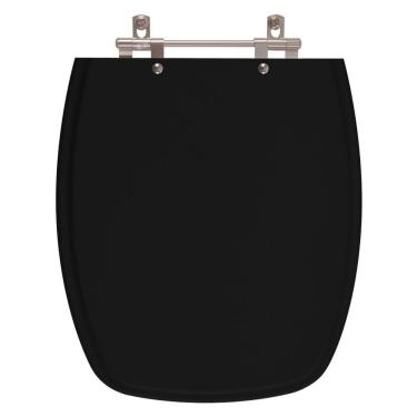Imagem de Assento Sanitario Poliester Primula Plus Preto para vaso Fiori