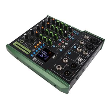 Imagem de Mixer Digital, 100-240V 6 Canais Interface USB Metal Sound Mixer Com Módulo para Pequenos Clubes (Plugue dos EUA)