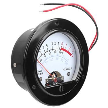 Imagem de Medidor VU vintage tipo ponteiro SD-65 com luz de fundo amarela e medidor de nível de voltímetro - medidor analógico VU, medidor tipo ponteiro, medidor VU amarelo retroiluminado