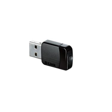Imagem de D-Link Adaptador USB WiFi AC600 Mini Internet sem fio banda dupla MU-Mimo rede Wi-Fi Desktop Laptop (DWA-171), preto