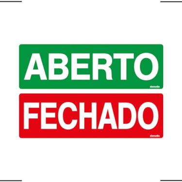 Imagem de Placa De Sinalização Aberto/Fechado 30x10 Ekomunike - P-30 F9e