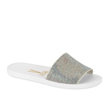 Imagem de Rasteira Slide Strass Vizzano - 6363.120 (35, Off White)