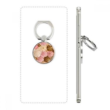 Imagem de Anel de telefone celular com lindas flores em rosa, marrom, branco, rosa, suporte universal para Smartphones