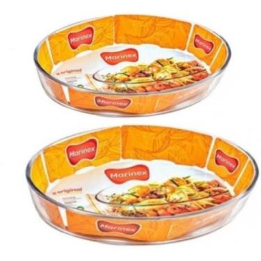 Imagem de Conjunto De Assadeiras Oval De Vidro 02 Peças Marinex