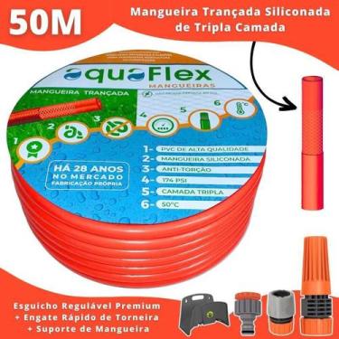 Imagem de Mangueira Aquaflex Laranja 50M - Resistente E Flexível