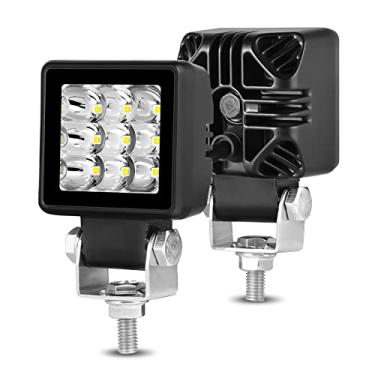 Imagem de AUTRUDGE Luzes LED de 5 cm, 2 peças, 54 W, luzes de neblina para motocicleta, barra de luz de trabalho, cubos quadrados, vagens de ré, para Jeep F150 Silverado, caminhões UTV, ATV, barcos Dirtbike