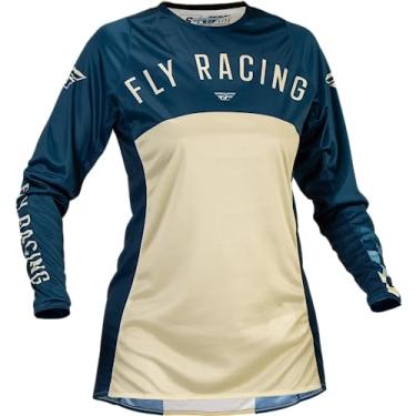 Imagem de Fly Racing Camiseta feminina Lite (azul marinho/marfim, grande)