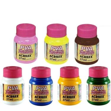 Imagem de Kit Tinta Para Artesanato Pva Acrilex Escolha As Cores