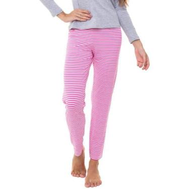 Imagem de Calça Feminina E-Pijama By Sepie 5116 Viscolycra - Pink Stripes