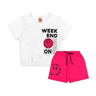Imagem de Conjunto Camiseta e Shorts Estampa Weekend Mode Feminino-Feminino