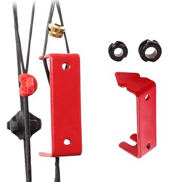 Imagem de SPG Mira Peep para tiro com arco, 1/10.2 cm 3/40.6 cm Mira Peep de alumínio ou mira de tubulação com divisor de corda para arco composto de arco e flecha (preto - 1/10.6 cm e 3/40.6 cm)