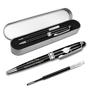 Imagem de BLUPARK Presente de formatura para graduados caneta esferográfica inspiradora And So The Adventure Begins para estudantes de 2024 (e So The Adventure Begins)