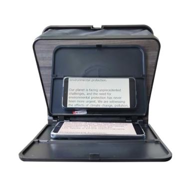 Imagem de Teleprompter foadable para câmeras DSLR de smartphone com controle remoto, aplicativo compatível com iOS/Android para ensino online/vlogger/transmissão ao vivo, sem necessidade de montagem