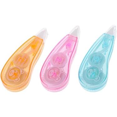 Imagem de Jowxsx 3 peças de fitas corretivas brancas premium, resistente a rasgos, transparentes, materiais de escritório, papelaria, corretor branco, borrachas e produtos de correção