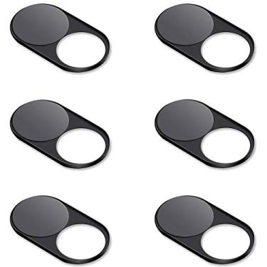 Imagem de CloudValley Capa magnética para webcam atualizada, [pacote com 6] capa de câmera de metal de 0,05 polegadas para Mac, iPad, MacBook Pro, MacBook Air, laptops, PC/computador, tablets, bloqueador de web protege sua privacidade