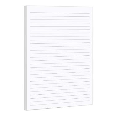 Imagem de Bloco de notas forrado com pauta 321Done - Feito nos EUA, Branco - Pai, College-ruled, Half Size (5.5" x 8.5")