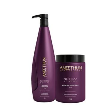 Imagem de Kit Aneethun No Frizz Shampoo e Máscara Defrizante Lavatório