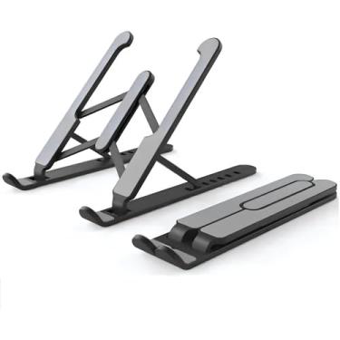 Imagem de Suporte Notebook Ajustável e Base para Tablet e Netbook - Ergonômico, Dobrável, Regulável, Leve e Apoio Universal