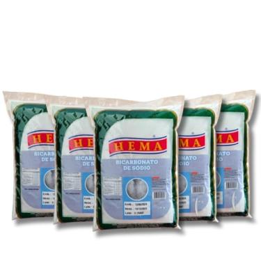 Imagem de Bicarbonato De Sódio 5 Kg- Hema/kit 5 Pacotes De 1kg