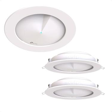 Imagem de Kit 3 Suportes de Embutir no Teto Gesso para Roteador TP Link Deco M5 AC1300 V3 ou V3.2