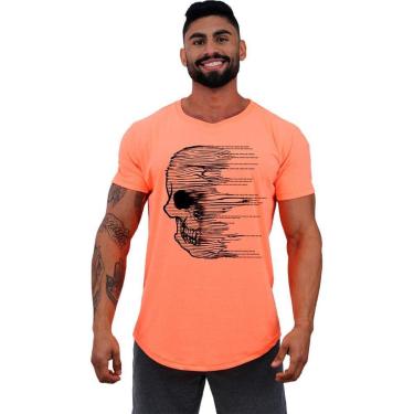 Imagem de Camiseta Longline Manga Curta MXD Conceito Caveira Letreiro   Masculina-Masculino