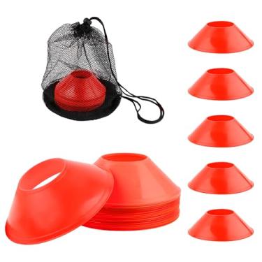 Imagem de XIHIRCD 25 peças de cones de futebol para treinamento esportivo, mini cones de futebol e bolsa de malha cones de agilidade flexíveis, cones de treinamento premium para basquete, futebol, corrida,