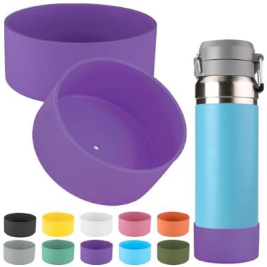 Imagem de Generic Garrafa de Água Stanley Quick Flip GO, 2 Capas de Silicone Roxo, 1020g, Proteção contra Arranhões e Ruídos
