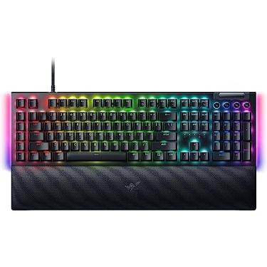 Imagem de Razer Teclado mecânico para jogos BlackWidow V4: interruptores amarelos lineares e silenciosos - Chroma RGB - 6 teclas macro dedicadas - descanso de pulso magnético - Teclas ABS duplas - teclas multifuncionais e teclas de mídia