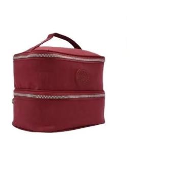 Imagem de Bolsa Lancheira Térmica 2 Compartimentos Quente E Frio (Vinho)