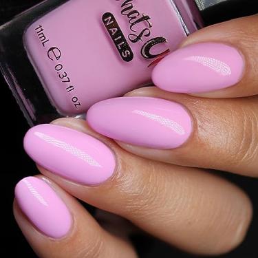 Imagem de Whats Up Nails - Zoning Out Nail Polish Pink Creme with Purple Undertone Lacquer Varnish Made in USA 21 free Cruelty Free Vegan Clean
