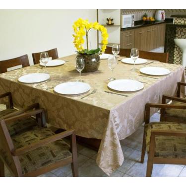 Imagem de Toalha de Mesa Jacquard Quadrada 8 Lugares Mesa Grande Jantar Decoraçã
