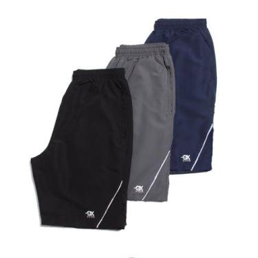Imagem de Kit 3 Bermudas Tactel Esporte Com Bolsos - OX CONFECÇÕES, Sortido, GG,