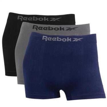 Imagem de Kit 3 Cuecas Boxer Masculina Sem Costura Reebok Microfibra, 1preto, 1c