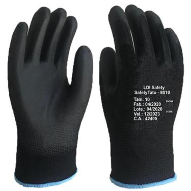 Imagem de Luva de poliamida com revestimento pu tam10 c/ 12 pares - LDI SAFETY