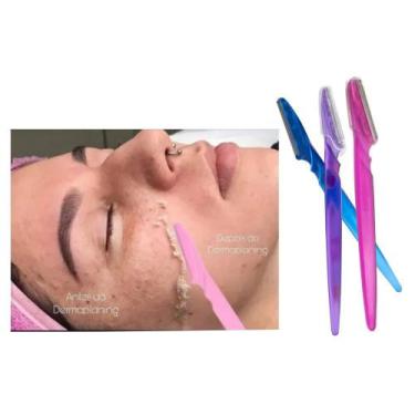 Imagem de Lâmina de sobrancelha dermaplaning esfoliante facial removedor pelos 3