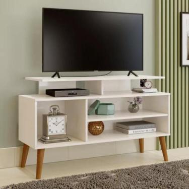 Imagem de Rack Lyon Pés em Madeira Prateleiras Moderno Para TV Ate 42 Polegadas 
