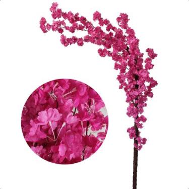 Imagem de Cerejeira Curvada Japonesa Cores Árvore Artificial Sem Vaso Decoração 