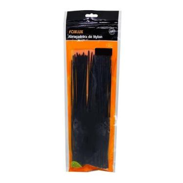 Imagem de Abraçadeira de Nylon 280mmX4.8 Com 100 Unidades Preta - FoxLux