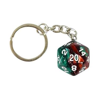 Imagem de Chaveiro Dado D20 Mesclado - RPG - Forja Fantasy, Marrom