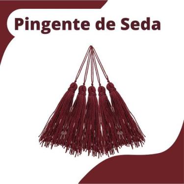 Imagem de Pingente De Seda Tassel - Franja - Bordo - Com 50 Unidades - Nybc