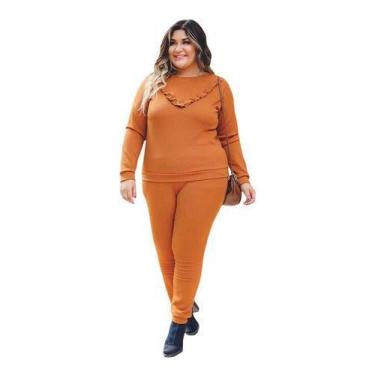 Imagem de Conjunto Feminino Outono Inverno Roupas Femininas Plus Size - Dona Moç