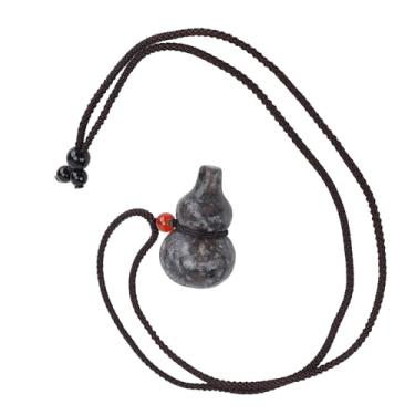 Imagem de Colar Com Pingente de Cabaça de Madeira, Ornamento Decorativo Pendurado Com Lanterna, Corrente de Joias Vintage para Boa Sorte e Bênçãos