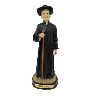 Imagem de Imagem Padre Cicero Resina Importada Religiosa 28cm - Zona Livre