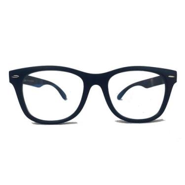 Imagem de Oculos De Grau Infantil Inquebrável Silicone Wayfarer Azul - Stretch