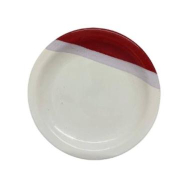 Imagem de Prato de Cerâmica para Sobremesa Linha Atual Vermelho - Ceramica Brasi